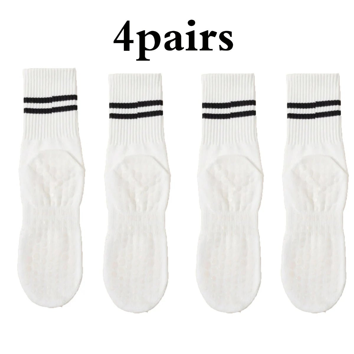 Cotton Non - Slip Yoga, Pilates & Fitness Socks with Silicone Grip - Featured Mart