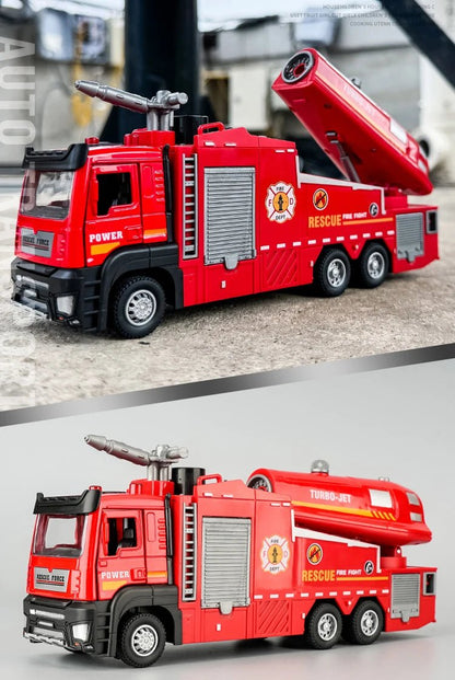 Diecast Fire Truck Toy 1/32 – Lights, Sounds & Gift - Ready Fun - Featured Mart