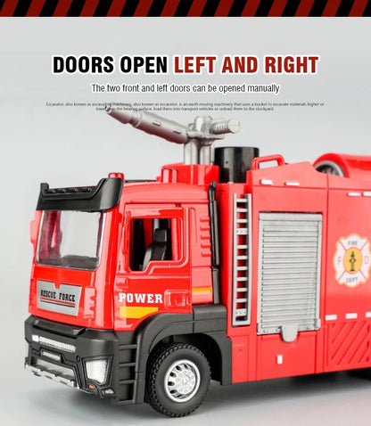 Diecast Fire Truck Toy 1/32 – Lights, Sounds & Gift - Ready Fun - Featured Mart