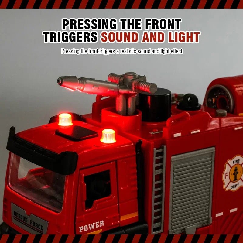 Diecast Fire Truck Toy 1/32 – Lights, Sounds & Gift - Ready Fun - Featured Mart