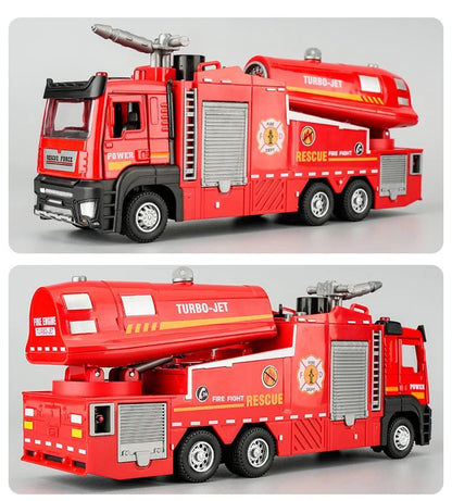 Diecast Fire Truck Toy 1/32 – Lights, Sounds & Gift - Ready Fun - Featured Mart