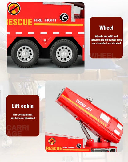 Diecast Fire Truck Toy 1/32 – Lights, Sounds & Gift - Ready Fun - Featured Mart