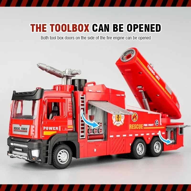 Diecast Fire Truck Toy 1/32 – Lights, Sounds & Gift - Ready Fun - Featured Mart