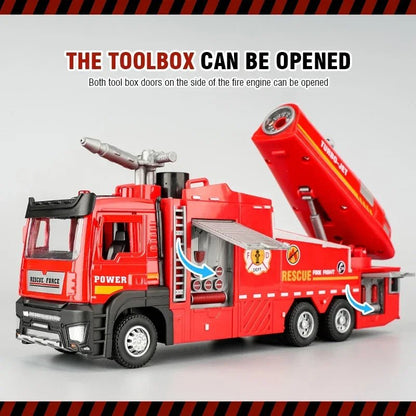 Diecast Fire Truck Toy 1/32 – Lights, Sounds & Gift - Ready Fun - Featured Mart