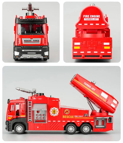 Diecast Fire Truck Toy 1/32 – Lights, Sounds & Gift - Ready Fun - Featured Mart