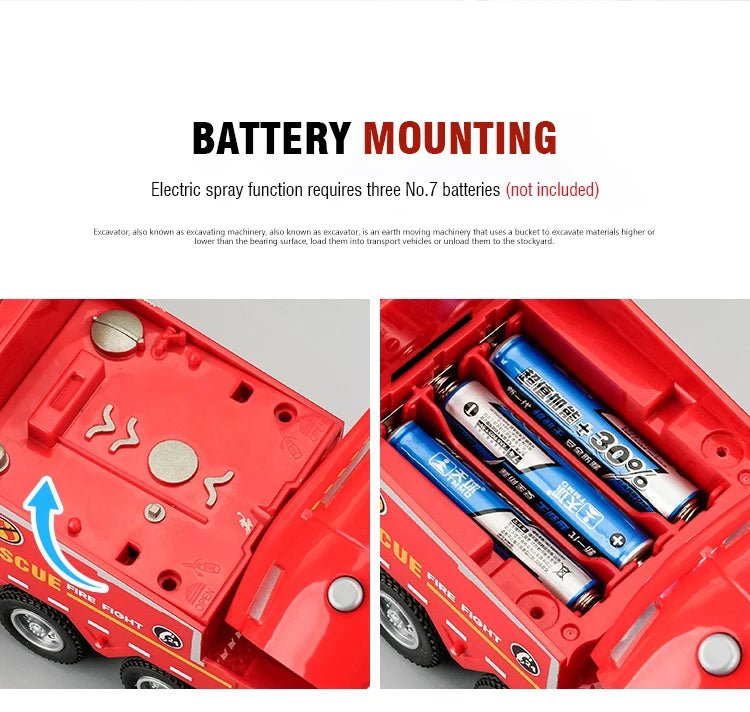 Diecast Fire Truck Toy 1/32 – Lights, Sounds & Gift - Ready Fun - Featured Mart