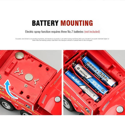 Diecast Fire Truck Toy 1/32 – Lights, Sounds & Gift - Ready Fun - Featured Mart