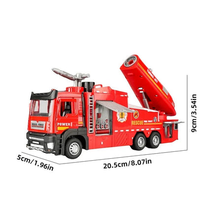 Diecast Fire Truck Toy 1/32 – Lights, Sounds & Gift - Ready Fun - Featured Mart
