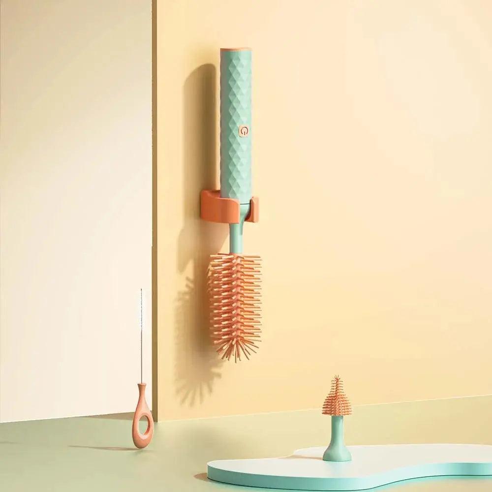 Electric 360° Rotating Silicone Bottle & Pacifier Cleaning Brush Set - Featured Mart