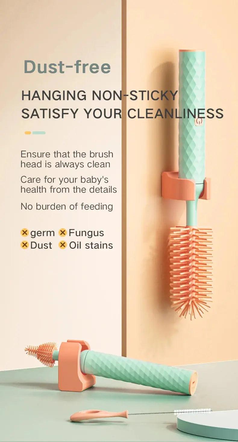 Electric 360° Rotating Silicone Bottle & Pacifier Cleaning Brush Set - Featured Mart