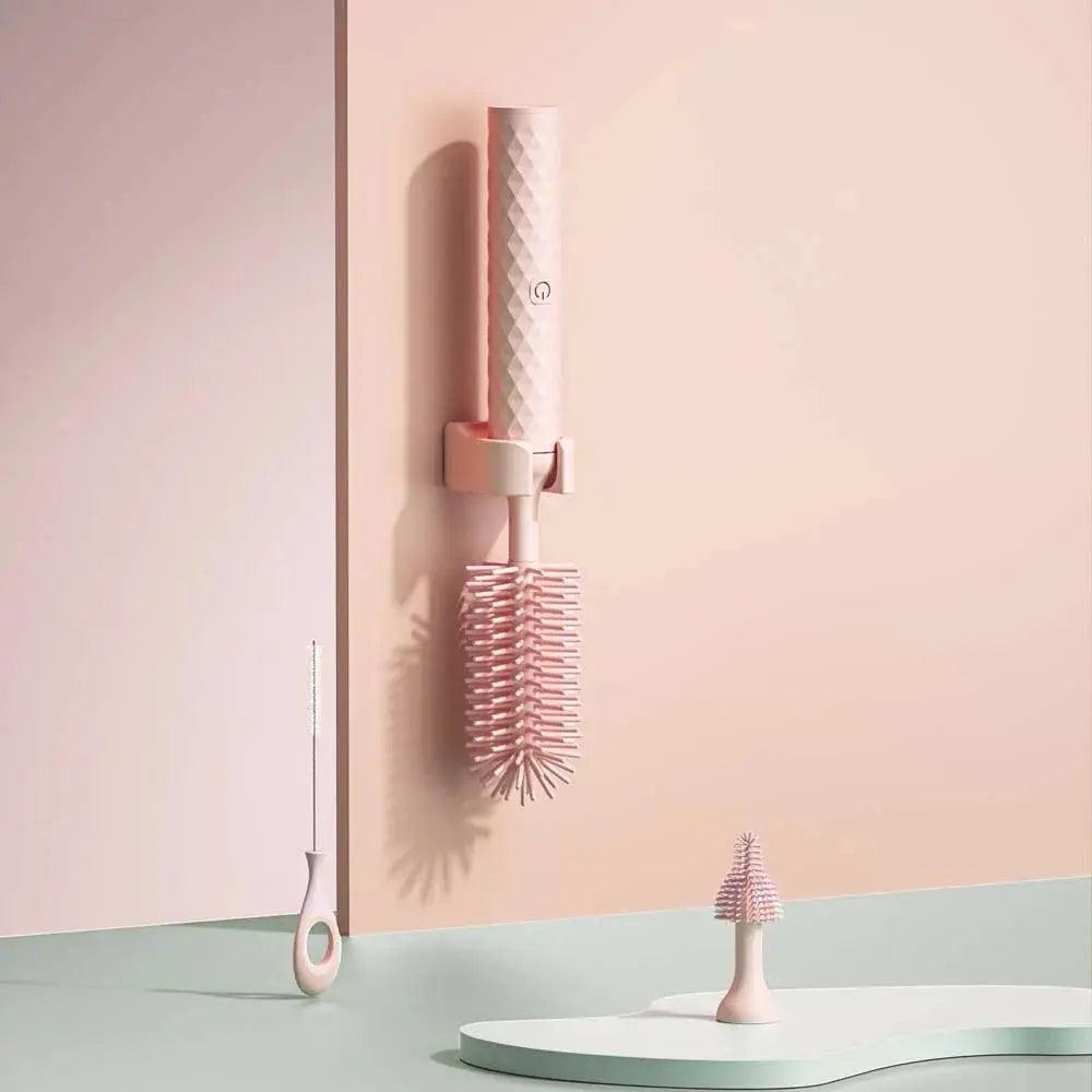 Electric 360° Rotating Silicone Bottle & Pacifier Cleaning Brush Set - Featured Mart