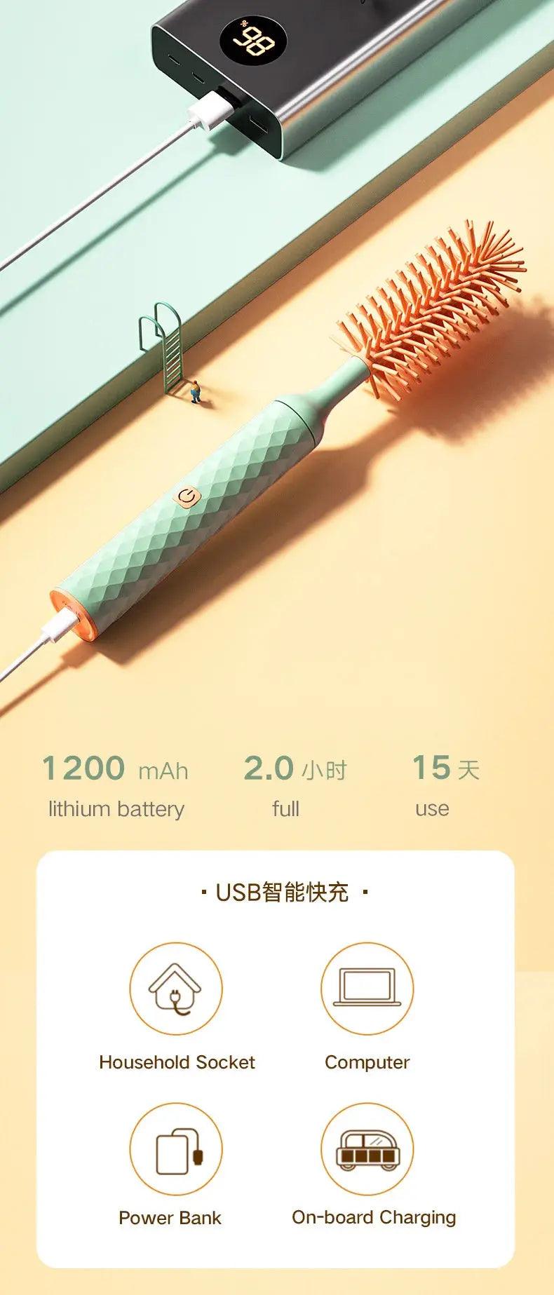 Electric 360° Rotating Silicone Bottle & Pacifier Cleaning Brush Set - Featured Mart