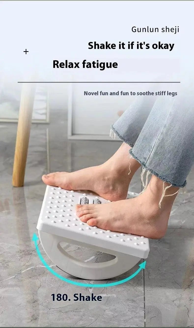 Ergonomic Footrest with Massage Rollers, Portable Under - Desk Stool - Featured Mart