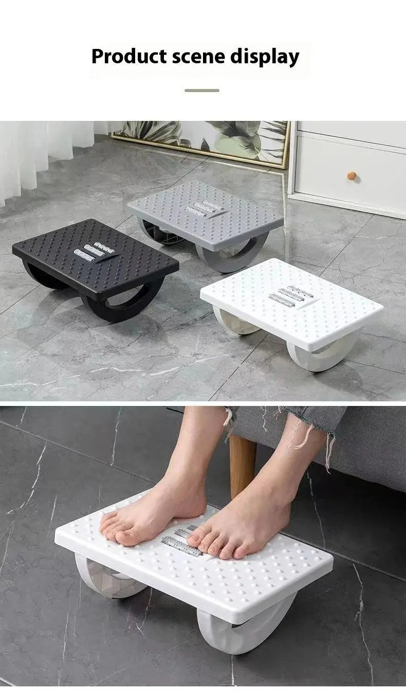 Ergonomic Footrest with Massage Rollers, Portable Under - Desk Stool - Featured Mart