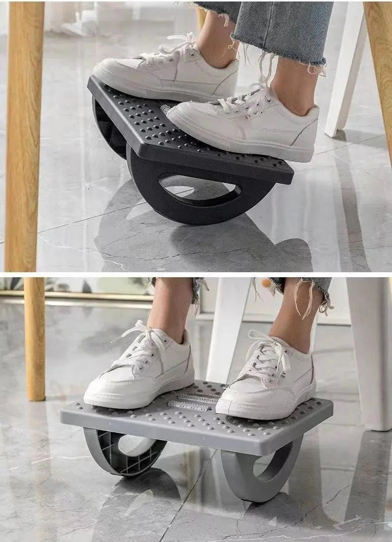 Ergonomic Footrest with Massage Rollers, Portable Under - Desk Stool - Featured Mart
