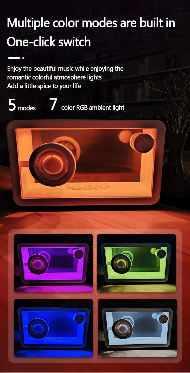 GlowBox: Transparent Bluetooth Speaker with Lights - Featured Mart