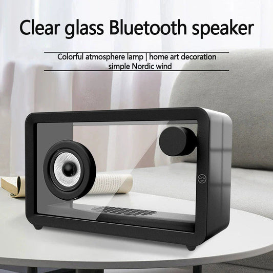 GlowBox: Transparent Bluetooth Speaker with Lights - Featured Mart