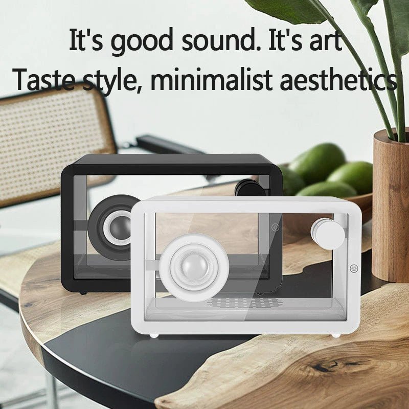 GlowBox: Transparent Bluetooth Speaker with Lights - Featured Mart