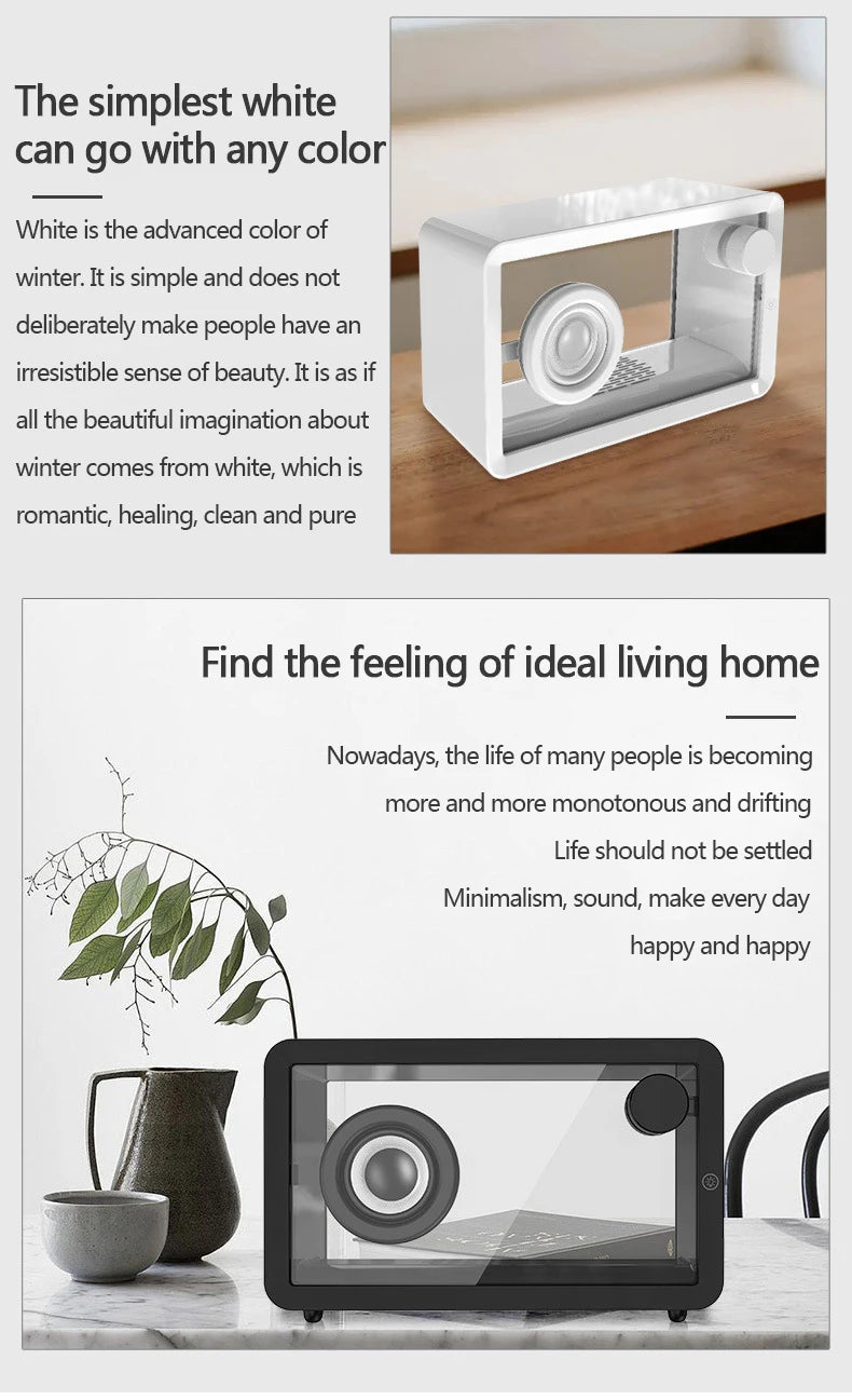 GlowBox: Transparent Bluetooth Speaker with Lights - Featured Mart
