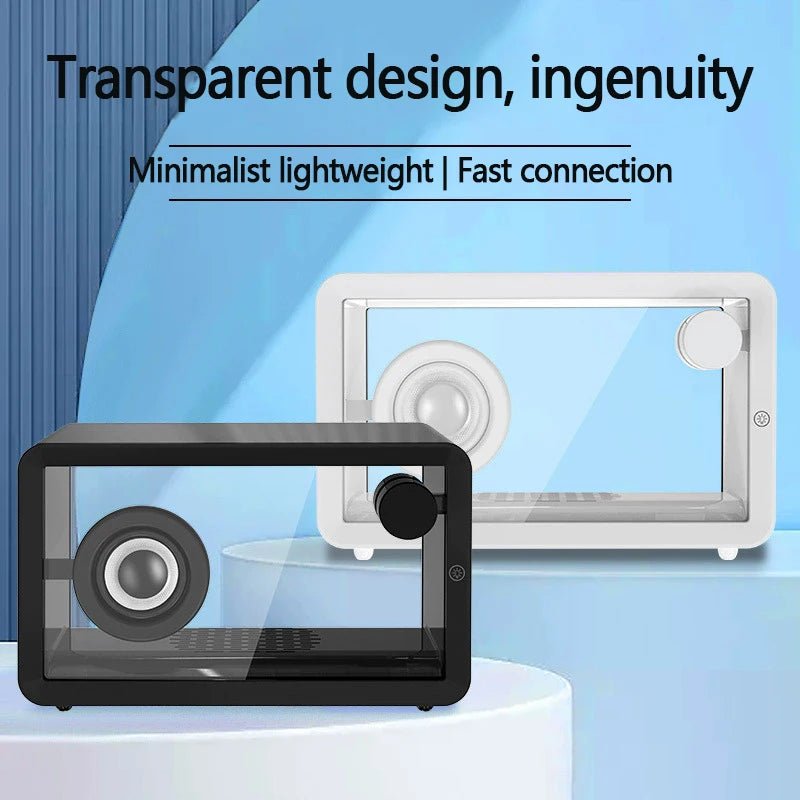 GlowBox: Transparent Bluetooth Speaker with Lights - Featured Mart