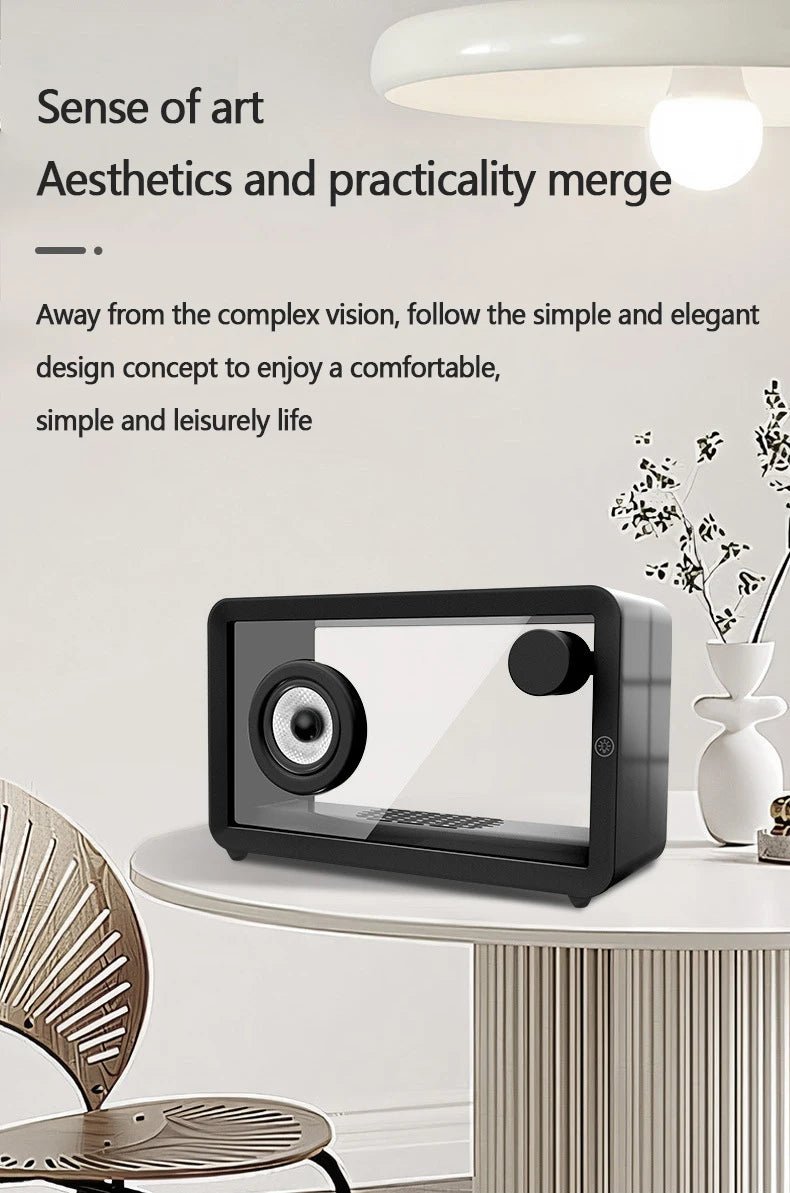 GlowBox: Transparent Bluetooth Speaker with Lights - Featured Mart