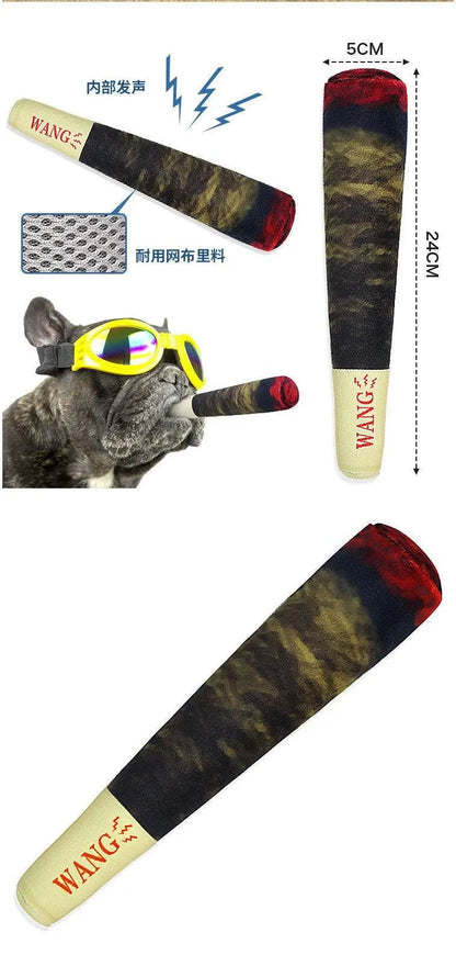 Green Simulation Cigar Plush Toy for Handsome Dogs - Featured Mart