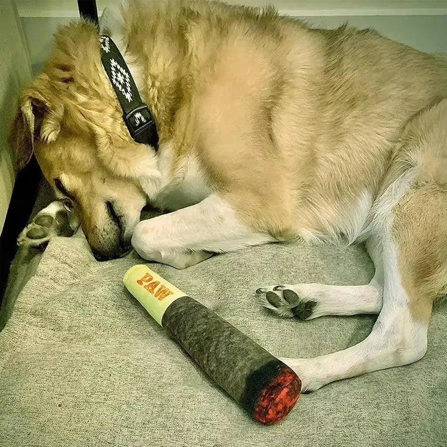 Green Simulation Cigar Plush Toy for Handsome Dogs - Featured Mart