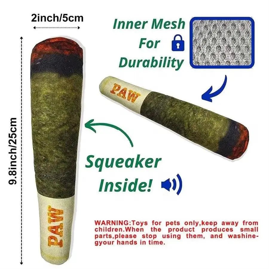Green Simulation Cigar Plush Toy for Handsome Dogs - Featured Mart