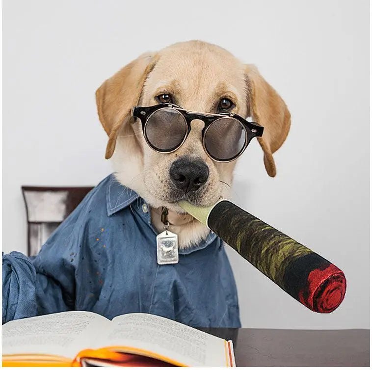 Green Simulation Cigar Plush Toy for Handsome Dogs - Featured Mart
