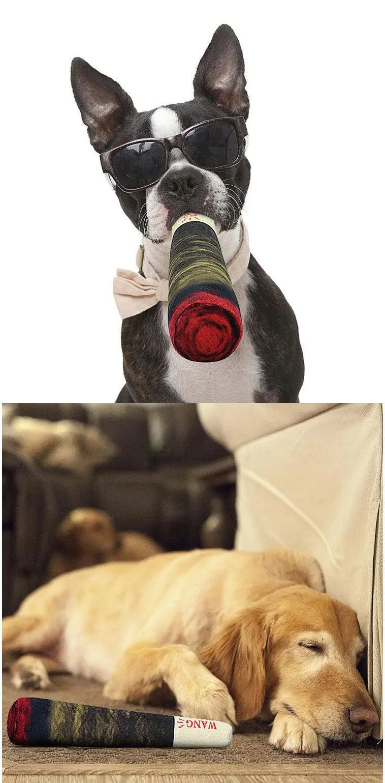 Green Simulation Cigar Plush Toy for Handsome Dogs - Featured Mart