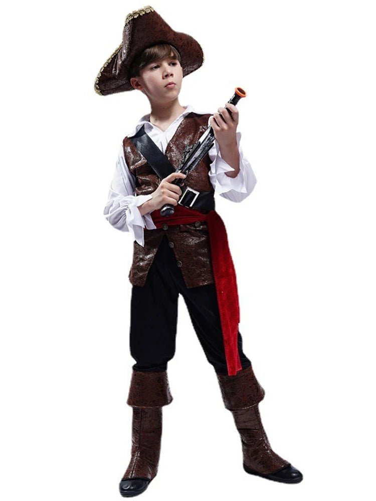 Halloween Girls Pirate Costume – Cosplay Sailor Dress Up Outfit for Party & Role Play - Featured Mart