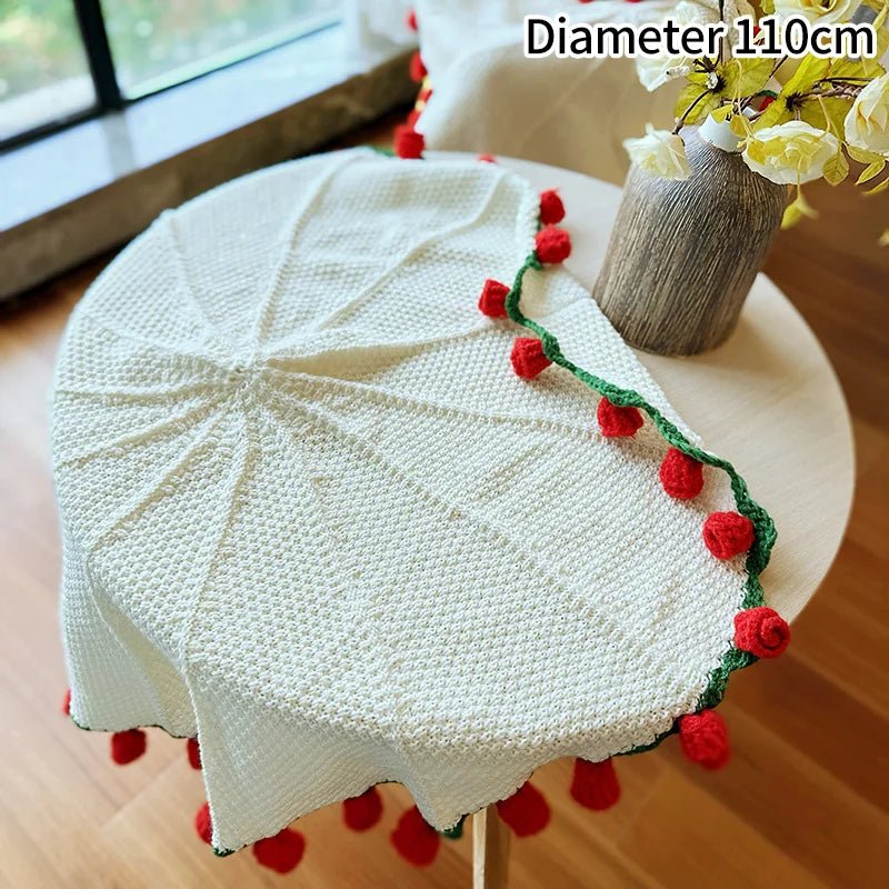 Handmade Crochet Rose & Sunflower Bouquet Blanket - Featured Mart