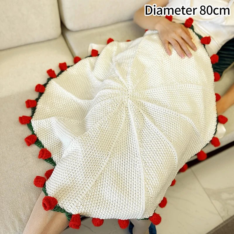Handmade Crochet Rose & Sunflower Bouquet Blanket - Featured Mart