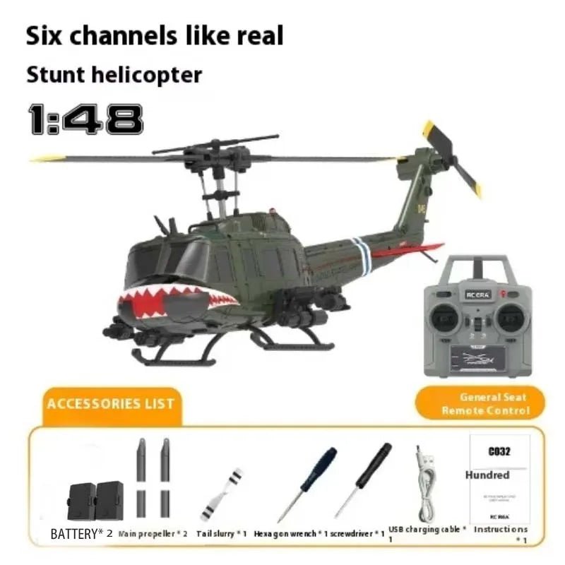 Huey UH - 1 6CH Stunt RC Helicopter – Free Reverse Flight Model - Featured Mart