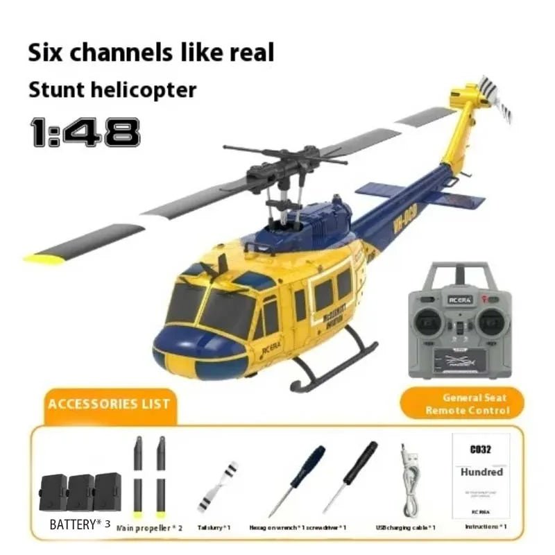 Huey UH - 1 6CH Stunt RC Helicopter – Free Reverse Flight Model - Featured Mart