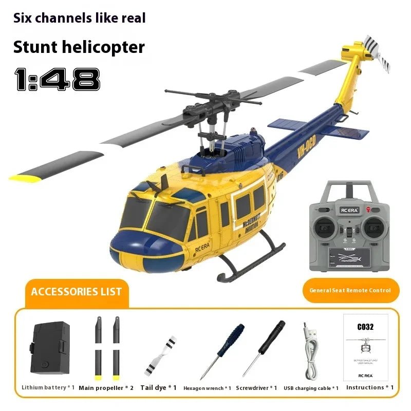 Huey UH - 1 6CH Stunt RC Helicopter – Free Reverse Flight Model - Featured Mart