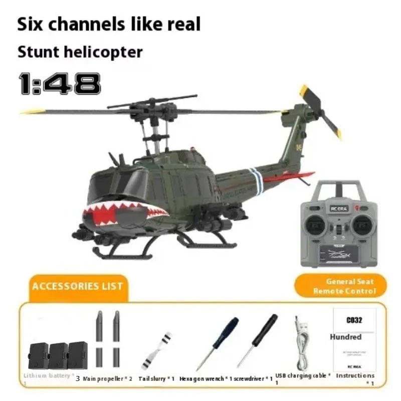 Huey UH - 1 6CH Stunt RC Helicopter – Free Reverse Flight Model - Featured Mart