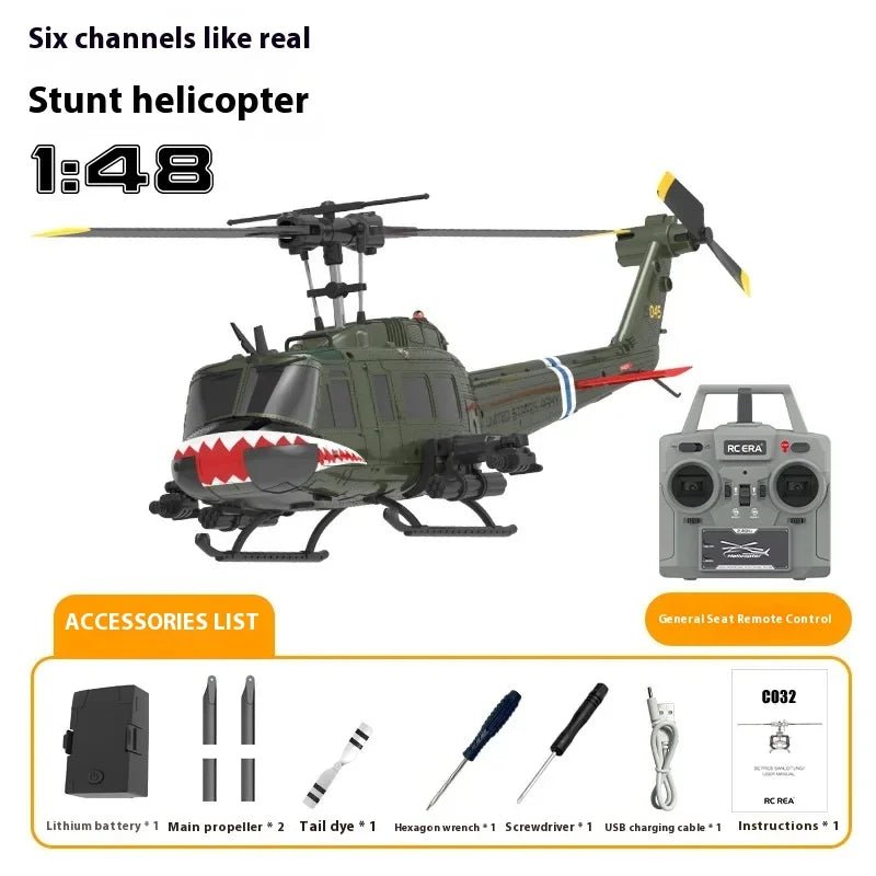 Huey UH - 1 6CH Stunt RC Helicopter – Free Reverse Flight Model - Featured Mart