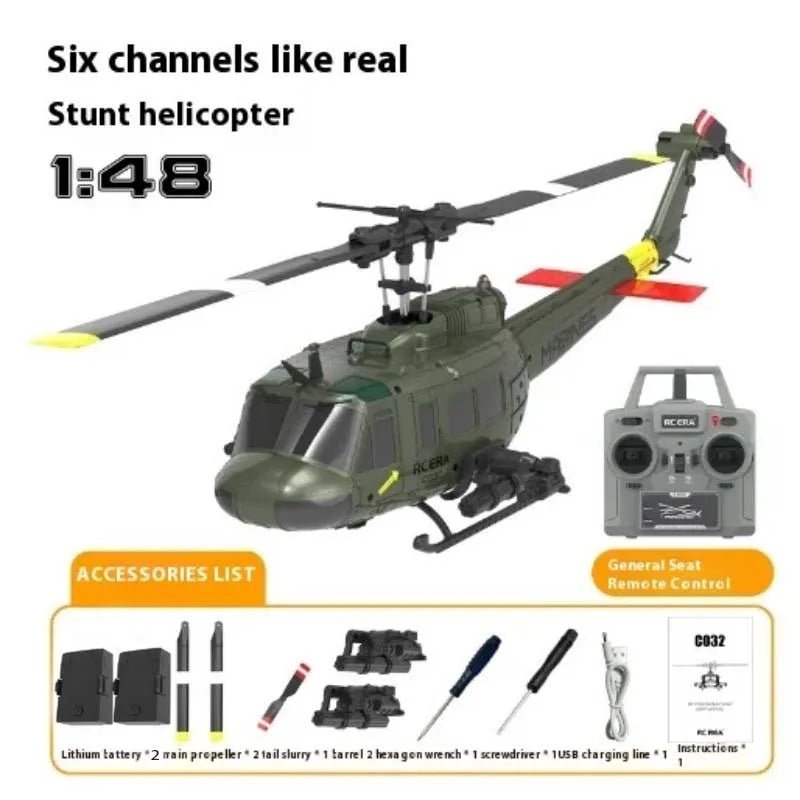 Huey UH - 1 6CH Stunt RC Helicopter – Free Reverse Flight Model - Featured Mart