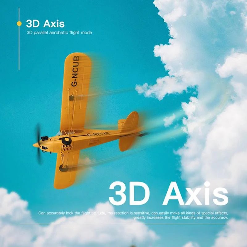 J3 - CUB RC Plane – Brushless 3D/6G RTF Remote Control Airplane - Featured Mart