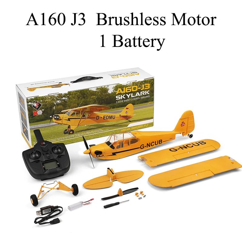 J3 - CUB RC Plane – Brushless 3D/6G RTF Remote Control Airplane - Featured Mart