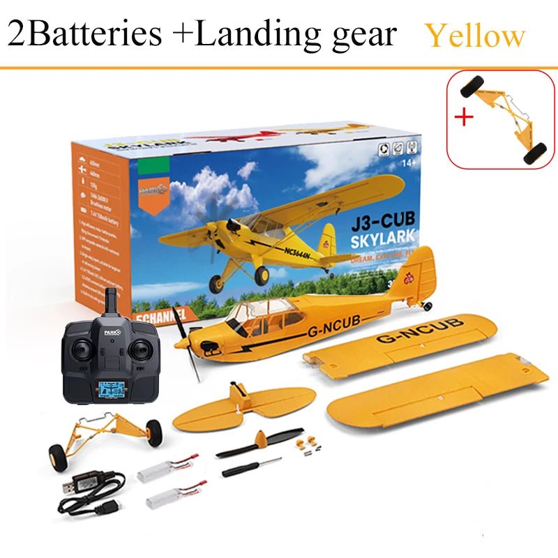 J3 - CUB RC Plane – Brushless 3D/6G RTF Remote Control Airplane - Featured Mart