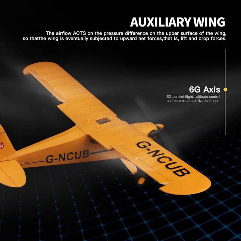 J3 - CUB RC Plane – Brushless 3D/6G RTF Remote Control Airplane - Featured Mart