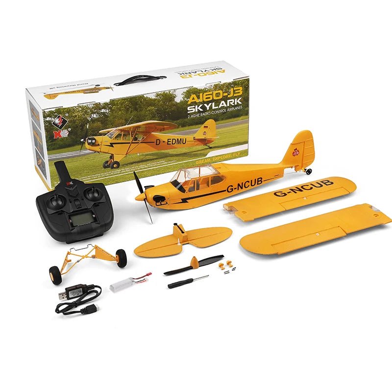 J3 - CUB RC Plane – Brushless 3D/6G RTF Remote Control Airplane - Featured Mart