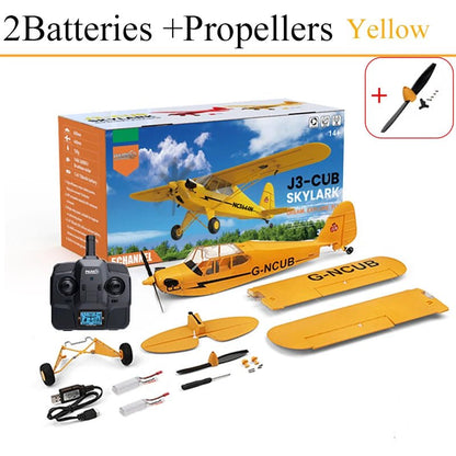J3 - CUB RC Plane – Brushless 3D/6G RTF Remote Control Airplane - Featured Mart