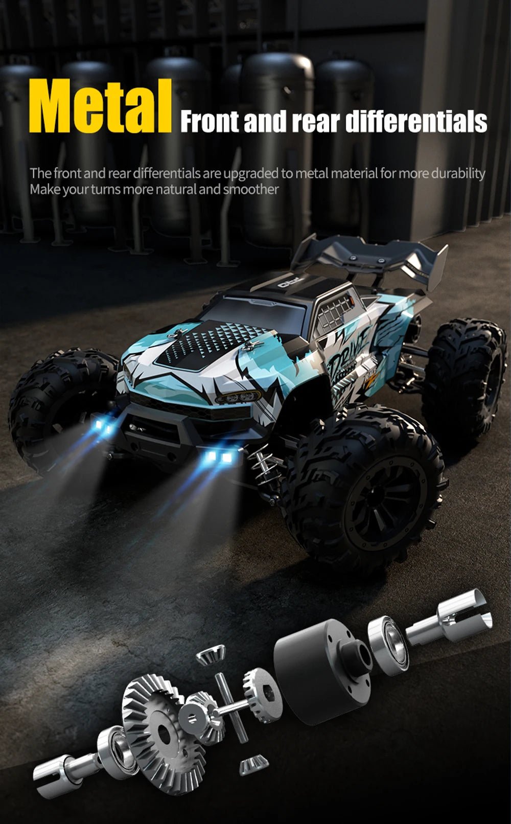 JJRC 70KM/H 1:16 4WD RC Car – Brushless High - Speed Off - Road Truck with LED Lights - Featured Mart