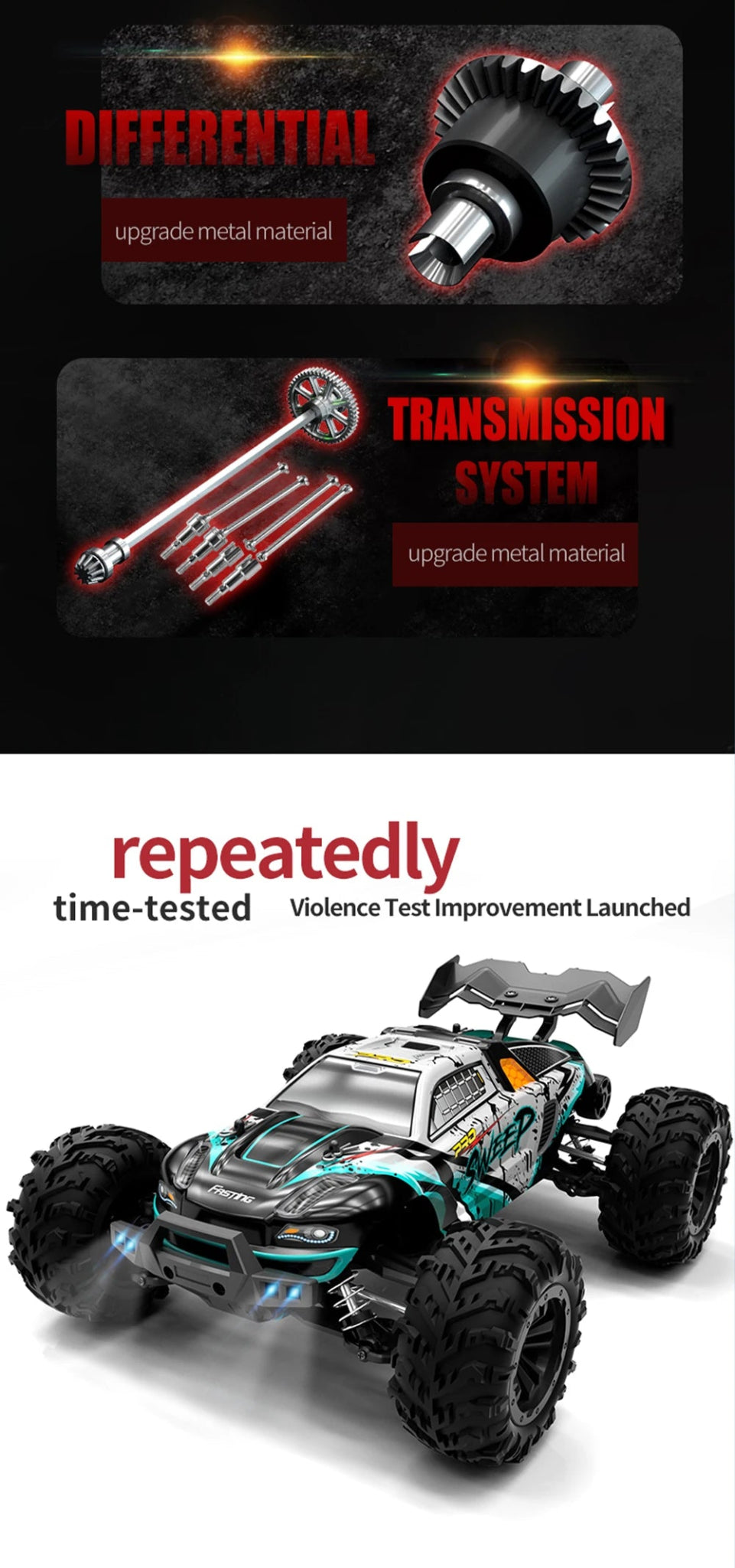 JJRC 70KM/H 1:16 4WD RC Car – Brushless High - Speed Off - Road Truck with LED Lights - Featured Mart