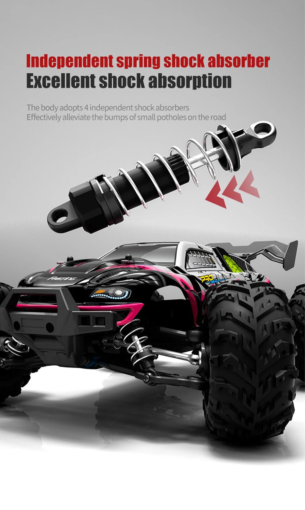 JJRC 70KM/H 1:16 4WD RC Car – Brushless High - Speed Off - Road Truck with LED Lights - Featured Mart