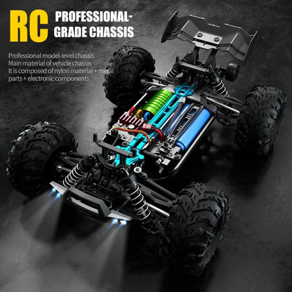 JJRC 70KM/H 1:16 4WD RC Car – Brushless High - Speed Off - Road Truck with LED Lights - Featured Mart