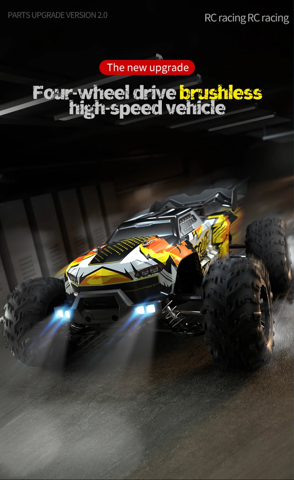 JJRC 70KM/H 1:16 4WD RC Car – Brushless High - Speed Off - Road Truck with LED Lights - Featured Mart